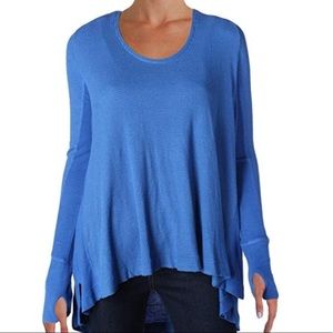 Free People Malibu Thermal Tunic In Royal Blue